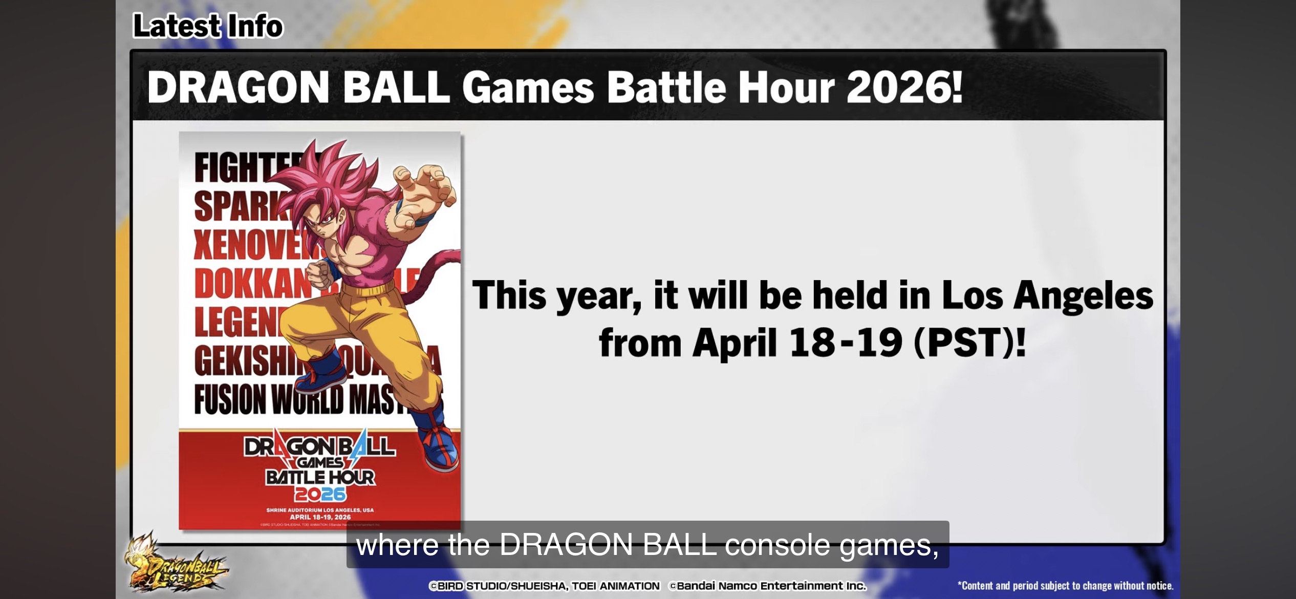 __LE GAME BATTLE HOUR DU 18 AU 19 (heure de Los Angeles)__