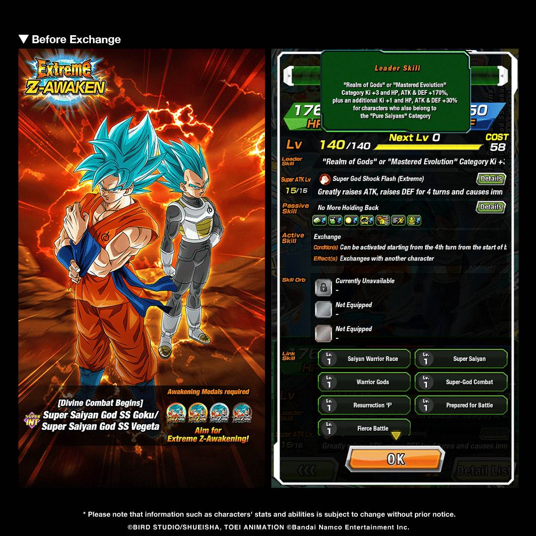 Nous avons eu l'annonce du ztur de goku/Vegeta blue