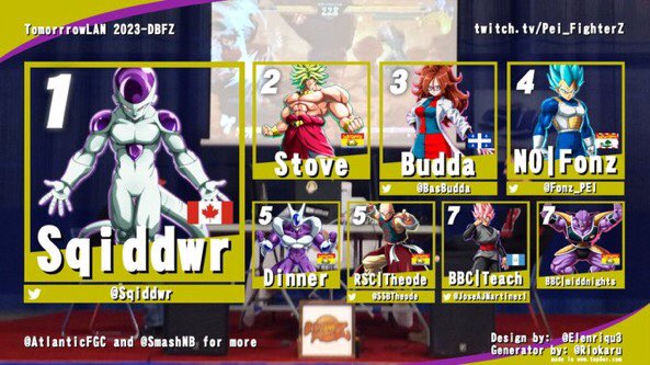 |||| Voici le classement du tournoi FighterZ.